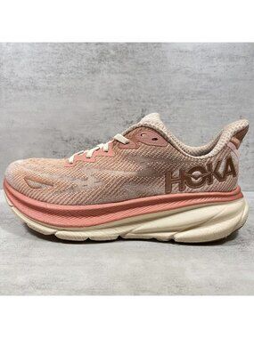 Hoka One One Clifton 9 Running Shoes - Women's Size 8 - Pink
